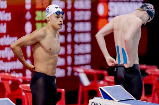 2026-07-02 European Swimming Trials EINDHOVEN, NETHERLANDS - JULY 2: Tiago Fonseca Gomes of the Netherlands before competing in the Men s 400m Freestyle during European Swimming Trials at Tongelreep National Swimming Centre on July 2, 2026 in Eindhoven, Netherlands. (Photo by Joris Verwijst BSR Agency) Eindhoven Netherlands Content not available for redistribution in The Netherlands directly or indirectly through any third parties. Copyright: xBSRxAgencyx