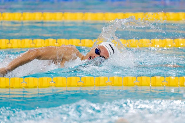 2026-07-02 European Swimming Trials EINDHOVEN, NETHERLANDS - JULY 2: Tiago Fonseca Gomes of the Netherlands competing in the Men s 400m Freestyle during European Swimming Trials at Tongelreep National Swimming Centre on July 2, 2026 in Eindhoven, Netherlands. (Photo by Joris Verwijst BSR Agency) Eindhoven Netherlands Content not available for redistribution in The Netherlands directly or indirectly through any third parties. Copyright: xBSRxAgencyx