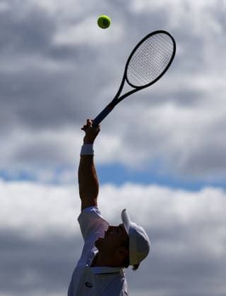 Arthur Fery serving during his second round match Wimbledon Tennis Championships, Day 4, The All England Lawn Tennis and Croquet Club, London, UK - 02 Jul 2026London The All England Lawn Tennis and United Kingdom  Copyright: xKieranxMcManus Shutterstockx 16970349c