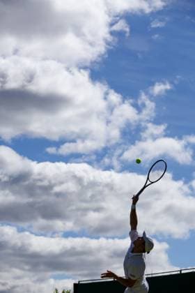 Arthur Fery serving during his second round match Wimbledon Tennis Championships, Day 4, The All England Lawn Tennis and Croquet Club, London, UK - 02 Jul 2026London The All England Lawn Tennis and United Kingdom  Copyright: xKieranxMcManus Shutterstockx 16970349e
