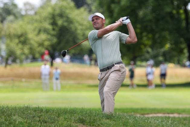 schlaegt aus dem Bunker, Sand, Martin Kaymer (GER), 37. BMW International Open 2026, Golf, DP World Tour, Herren, Runde 1, 02.07.2026 Eichenried Bayern Deutschland *** hits from the bunker, sand, Martin Kaymer GER, 37th BMW International Open 2026, Golf, DP World Tour, Men, Round 1, July 2, 2026, Eichenried, Bavaria, Germany Copyright: xkolbert-press ChristianxKolbertx