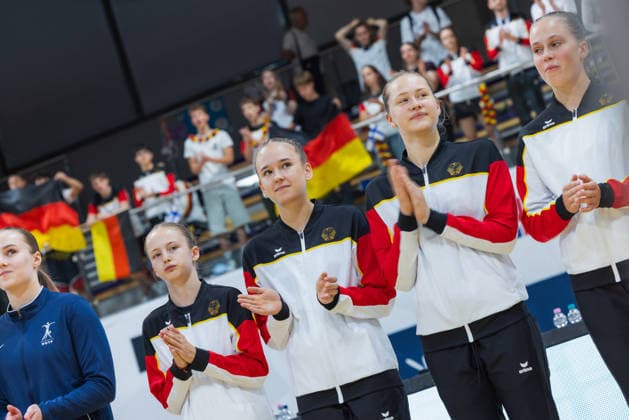 Wheel Gymnastics World Championships 2026 Rhönrad Weltmeisterschaft 2026 in der Sparkassen Arena Göttingen. Tag 02. Deutschland, Göttingen am 02. Juli 2026: Tag Zwei der Weltmeisterschaft in Rhönrad mit über 250 Athletinnen und Athleten aus 17 Nationen. *** 2026 World Championships in Wheel Gymnastics: 2026 Rhönrad World Championships at the Sparkassen Arena in Göttingen, Day 2, Göttingen, Germany, on July 2, 2026. Day two of the Rhönrad World Championships, featuring over 250 athletes from 17 nations.
