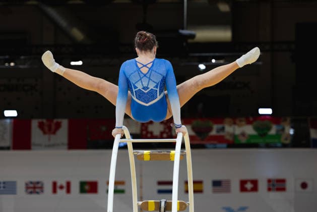 Wheel Gymnastics World Championships 2026 Rhönrad Weltmeisterschaft 2026 in der Sparkassen Arena Göttingen. Tag 02. Deutschland, Göttingen am 02. Juli 2026: Tag Zwei der Weltmeisterschaft in Rhönrad mit über 250 Athletinnen und Athleten aus 17 Nationen. Sopie Babych aud der Ukraine in der Disziplin Geradeturnen (Straight-line). *** 2026 World Championships in Wheel Gymnastics: 2026 Rhönrad World Championships at the Sparkassen Arena in Göttingen, Day 2, Germany, Göttingen on July 2, 2026 Day Two of the Rhönrad World Championships with over 250 athletes from 17 nations Sophie Babych from Ukraine in the straight-line gymnastics discipline