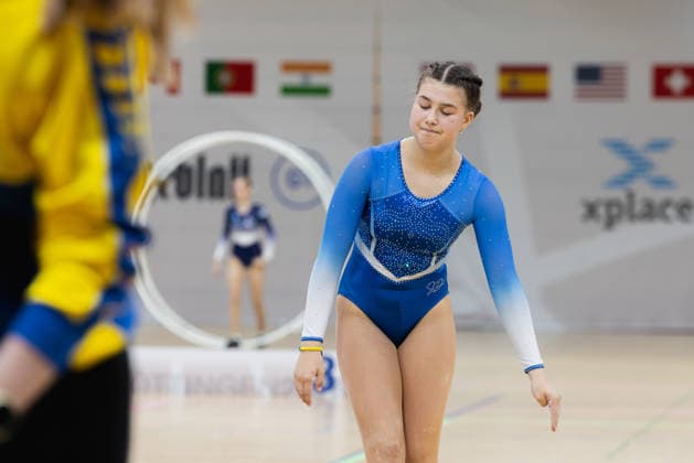 Wheel Gymnastics World Championships 2026 Rhönrad Weltmeisterschaft 2026 in der Sparkassen Arena Göttingen. Tag 02. Deutschland, Göttingen am 02. Juli 2026: Tag Zwei der Weltmeisterschaft in Rhönrad mit über 250 Athletinnen und Athleten aus 17 Nationen. Sopie Babych aud der Ukraine in der Disziplin Geradeturnen (Straight-line). *** 2026 World Championships in Wheel Gymnastics: 2026 Rhönrad World Championships at the Sparkassen Arena in Göttingen, Day 2, Germany, Göttingen on July 2, 2026 Day Two of the Rhönrad World Championships with over 250 athletes from 17 nations Sophie Babych from Ukraine in the straight-line gymnastics discipline
