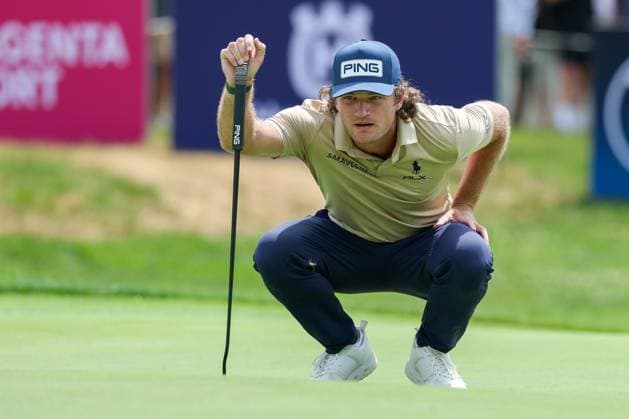 Freddy Schott (GER) beim lesen der Puttlinie, 37. BMW International Open 2026, Golf, DP World Tour, Herren, Runde 1, 02.07.2026 Eichenried Bayern Deutschland *** Freddy Schott (GER) reading the putt line, 37th BMW International Open 2026, Golf, DP World Tour, Men s, Round 1, July 2, 2026, Eichenried, Bavaria, Germany Copyright: xkolbert-press ChristianxKolbertx