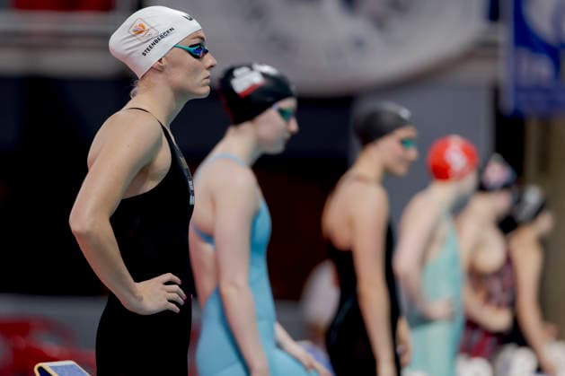 2026-07-02 European Swimming Trials EINDHOVEN, NETHERLANDS - JULY 2: Marrit Steenbergen of the Netherlands before competing in the Women s 100m Backstroke during European Swimming Trials at Tongelreep National Swimming Centre on July 2, 2026 in Eindhoven, Netherlands. (Photo by Joris Verwijst BSR Agency) Eindhoven Netherlands Content not available for redistribution in The Netherlands directly or indirectly through any third parties. Copyright: xBSRxAgencyx