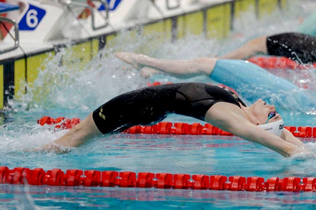 2026-07-02 European Swimming Trials EINDHOVEN, NETHERLANDS - JULY 2: Marrit Steenbergen of the Netherlands competing in the Women s 100m Backstroke during European Swimming Trials at Tongelreep National Swimming Centre on July 2, 2026 in Eindhoven, Netherlands. (Photo by Joris Verwijst BSR Agency) Eindhoven Netherlands Content not available for redistribution in The Netherlands directly or indirectly through any third parties. Copyright: xBSRxAgencyx