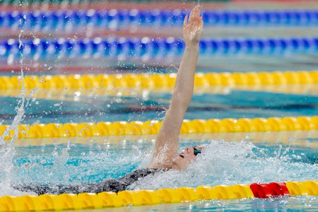 2026-07-02 European Swimming Trials EINDHOVEN, NETHERLANDS - JULY 2: Marrit Steenbergen of the Netherlands competing in the Women s 100m Backstroke during European Swimming Trials at Tongelreep National Swimming Centre on July 2, 2026 in Eindhoven, Netherlands. (Photo by Joris Verwijst BSR Agency) Eindhoven Netherlands Content not available for redistribution in The Netherlands directly or indirectly through any third parties. Copyright: xBSRxAgencyx