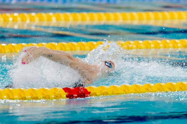 2026-07-02 European Swimming Trials EINDHOVEN, NETHERLANDS - JULY 2: Marrit Steenbergen of the Netherlands competing in the Women s 100m Backstroke during European Swimming Trials at Tongelreep National Swimming Centre on July 2, 2026 in Eindhoven, Netherlands. (Photo by Joris Verwijst BSR Agency) Eindhoven Netherlands Content not available for redistribution in The Netherlands directly or indirectly through any third parties. Copyright: xBSRxAgencyx