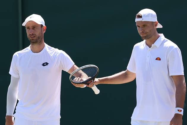 The Championships Wimbledon 2026- DAY 4- 02 07 2026 Great Britain, London, All England Lawn Tennis Club, The Championships Wimbledon 2026 - DAY 4- 02 07 2026 Belgian player Sander Gille (BEL) and his double partner Sem Verbeek (NED) pictured during his first double round in London , All England Lawn Tennis Club at The Championships Wimbledon 2026 LONDON GREAT BRITAIN  Copyright: xMélaniexJeusettex