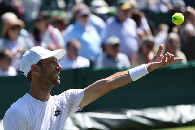 The Championships Wimbledon 2026- DAY 4- 02 07 2026 Great Britain, London, All England Lawn Tennis Club, The Championships Wimbledon 2026 - DAY 4- 02 07 2026 Belgian player Sander Gille (BEL) and his double partner Sem Verbeek (NED) pictured during his first double round in London , All England Lawn Tennis Club at The Championships Wimbledon 2026 LONDON GREAT BRITAIN  Copyright: xMélaniexJeusettex