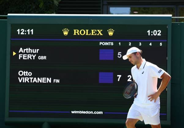 Arthur Fery during his second round match Wimbledon Tennis Championships, Day 4, The All England Lawn Tennis and Croquet Club, London, UK - 02 Jul 2026London The All England Lawn Tennis and United Kingdom  Copyright: xKieranxMcManus Shutterstockx 16970349bm