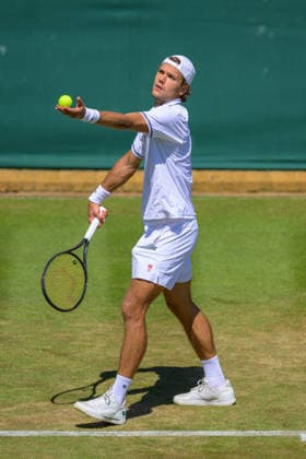Day Four: The Championships - Wimbledon 2026 LONDON, ENGLAND JULY 02 - Otto Virtanen of Finland during Gentlemen s Single Second Round against Arthur Fery of Great Britain at The Wimbledon Lawn Tennis Championship at Wimbledon on July 02, 2026 in London, England. (Photo by Keeran Marquis)  Copyright: xKeeranxMarquis Fotoarena SPPx Sportspressphoto_SPR182618