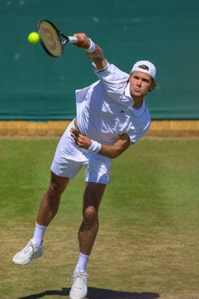 Day Four: The Championships - Wimbledon 2026 LONDON, ENGLAND JULY 02 - Otto Virtanen of Finland during Gentlemen s Single Second Round against Arthur Fery of Great Britain at The Wimbledon Lawn Tennis Championship at Wimbledon on July 02, 2026 in London, England. (Photo by Keeran Marquis)  Copyright: xKeeranxMarquis Fotoarena SPPx Sportspressphoto_SPR182620