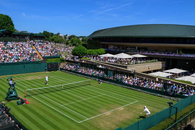 Day Four: The Championships - Wimbledon 2026 LONDON, ENGLAND JULY 02 - General view of game play during Arthur Fery of Great Britain and Otto Virtanen of Finland Gentlemen s Single Second Round at The Wimbledon Lawn Tennis Championship at Wimbledon on July 02, 2026 in London, England. (Photo by Keeran Marquis)  Copyright: xKeeranxMarquis Fotoarena SPPx Sportspressphoto_SPR182621