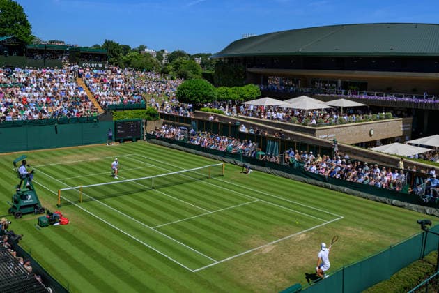 Day Four: The Championships - Wimbledon 2026 LONDON, ENGLAND JULY 02 - General view of game play during Arthur Fery of Great Britain and Otto Virtanen of Finland Gentlemen s Single Second Round at The Wimbledon Lawn Tennis Championship at Wimbledon on July 02, 2026 in London, England. (Photo by Keeran Marquis)  Copyright: xKeeranxMarquis Fotoarena SPPx Sportspressphoto_SPR182624
