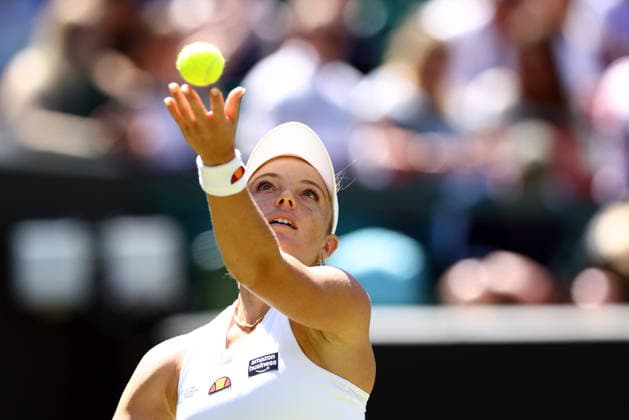 Katie Swan during her seciond round match Wimbledon Tennis Championships, Day 4, The All England Lawn Tennis and Croquet Club, London, UK - 02 Jul 2026London The All England Lawn Tennis and United Kingdom  Copyright: xJamesxMarsh Shutterstockx 16970344bi