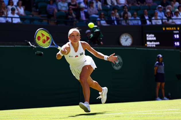 Katie Swan during her second round match Wimbledon Tennis Championships, Day 4, The All England Lawn Tennis and Croquet Club, London, UK - 02 Jul 2026London The All England Lawn Tennis and United Kingdom  Copyright: xJamesxMarsh Shutterstockx 16970344bk