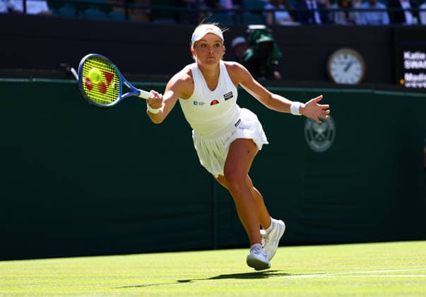 Katie Swan during her second round match Wimbledon Tennis Championships, Day 4, The All England Lawn Tennis and Croquet Club, London, UK - 02 Jul 2026London The All England Lawn Tennis and United Kingdom  Copyright: xJamesxMarsh Shutterstockx 16970344bl