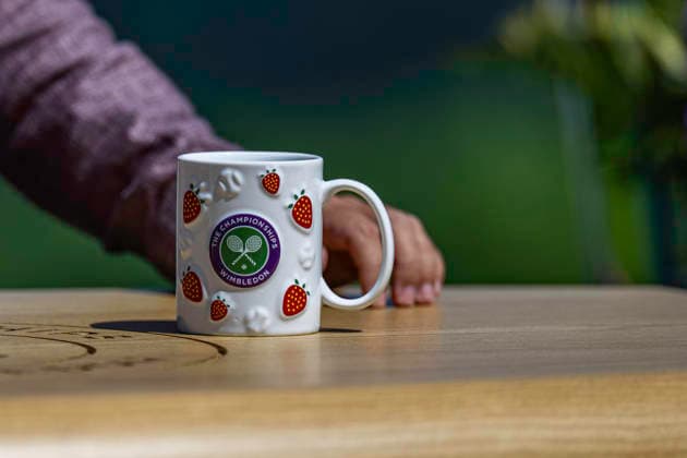 RECORD DATE NOT STATED 2nd July 2026; All England Lawn Tennis and Croquet Club, London, England; Wimbledon Tennis Tournament, Day Four; A Wimbledon mud with strawberries embossed GodfreyxPitt