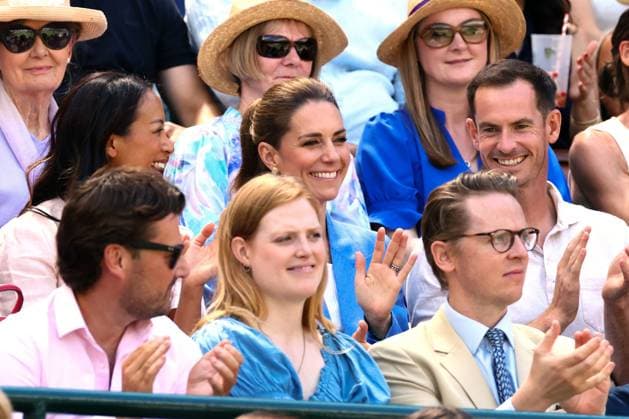 Catherine Princess of Wales, Anne Keothavong and Andy Murray watching the action on No.1 Court Wimbledon Tennis Championships, Day 4, The All England Lawn Tennis and Croquet Club, London, UK - 02 Jul 2026London The All England Lawn Tennis and United Kingdom  Copyright: xJamesxMarsh Shutterstockx 16970344dc