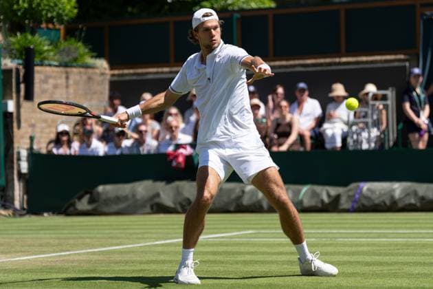 2026-07-02 The Championships - Wimbledon 2026 - Day Four LONDON, UNITED KINGDOM - JULY 2: Otto Virtanen of Finland during Day Four of the The Championships - Wimbledon 2026 at All England Lawn Tennis and Croquet Club on July 2, 2026 in London, England. (Photo by Marleen Fouchier BSR Agency) London United Kingdom Content not available for redistribution in The Netherlands directly or indirectly through any third parties. Copyright: xBSRxAgencyx