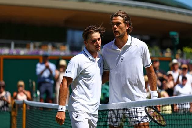 Arthur Fery celebrates victory in his second round match against Otto Virtanen Wimbledon Tennis Championships, Day 4, The All England Lawn Tennis and Croquet Club, London, UK - 02 Jul 2026London The All England Lawn Tennis and United Kingdom  Copyright: xJamesxMarsh Shutterstockx 16970344er
