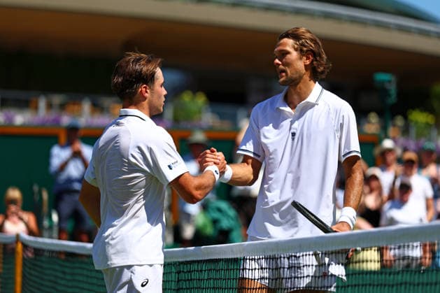 Arthur Fery celebrates victory in his second round match against Otto Virtanen Wimbledon Tennis Championships, Day 4, The All England Lawn Tennis and Croquet Club, London, UK - 02 Jul 2026London The All England Lawn Tennis and United Kingdom  Copyright: xJamesxMarsh Shutterstockx 16970344es