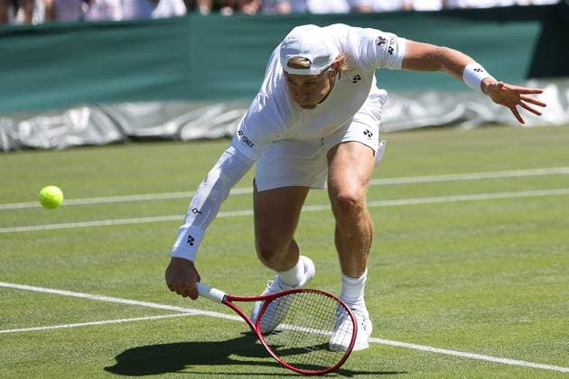 The Championships Wimbledon 2026- DAY 4- 02 07 2026 Great Britain, London, All England Lawn Tennis Club, The Championships Wimbledon 2026 - DAY 4- 02 07 2026 Belgian player Zizou Bergs (BEL) pictured during his second round against Jaime Faria (POR) in London , All England Lawn Tennis Club at The Championships Wimbledon 2026 LONDON GREAT BRITAIN  Copyright: xMélaniexJeusettex