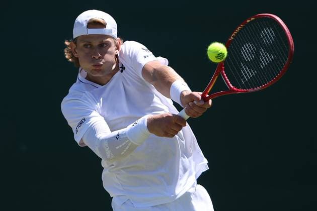 The Championships Wimbledon 2026- DAY 4- 02 07 2026 Great Britain, London, All England Lawn Tennis Club, The Championships Wimbledon 2026 - DAY 4- 02 07 2026 Belgian player Zizou Bergs (BEL) pictured during his second round against Jaime Faria (POR) in London , All England Lawn Tennis Club at The Championships Wimbledon 2026 LONDON GREAT BRITAIN  Copyright: xMélaniexJeusettex