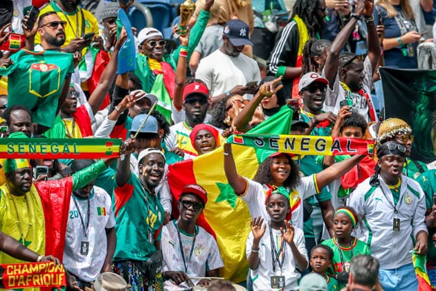July 1, 2026, Seattle, Washington, USA: Senegal fans during the match between Belgium and Senegal in the World Cup 2026 at Seattle Stadium, Seattle, Washington Belgium And Senegal  - ZUMAj111 20260701_zsp_j111_007 Copyright: xTomxJonesx