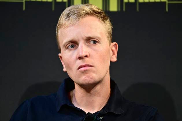 Tour de France 2026 Media Activities 02 07 2026 BARCELONA, SPAIN - JULY 02 : Merlier Tim (BEL) of Soudal Quick-Step speaking with the media during a press conference, PK, Pressekonferenz prior to the 113rd edition of Tour de France 2026, on July 2, 2026 in Barcelona, Spain, 02 07 2026 Barcelona Spain  Copyright: xPeterxDexVoechtx