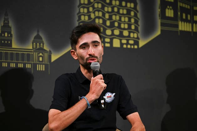 July 2, 2026, Barcelona, Turin, SPAIN: BARCELONA, SPAIN - JULY 04 : ..Valentin Paret-Peintre during the 113th Tour De France Captain s press conference, PK, Pressekonferenz at Recinte Modernista Barcelona SPAIN - ZUMAm214 0860584697st Copyright: xMatteoxSeccix