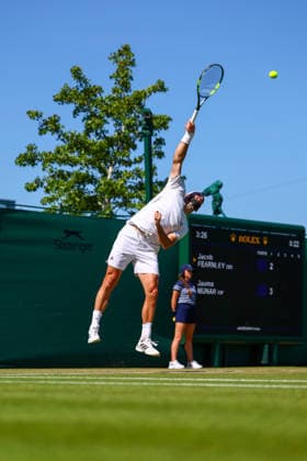 Jacob Fearnley during his second round match Wimbledon Tennis Championships, Day 4, The All England Lawn Tennis and Croquet Club, London, UK - 02 Jul 2026London The All England Lawn Tennis and United Kingdom  Copyright: xJamesxMarsh Shutterstockx 16970344fb