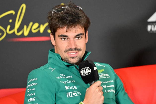 Formula 1, Silverstone, UK, 02 July, 2026. 02 July 2026. Lance Stroll, Aston Martin, during the Drivers Media Interview at the Formula 1 Pirelli British Grand Prix at Silverstone, Northamptonshire, UK., Credit:Lee Floyd Lee Floyd - B3214 Avalon UK, Northamptonshire, London, Silverstone  Copyright: xLeexFloydx xLeexFloydx-xB3214x xAvalonx 1113964955