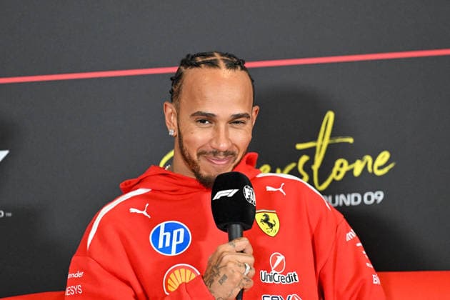 Formula 1, Silverstone, UK, 02 July, 2026. 02 July 2026. Lewis Hamilton, Ferrari, during the Drivers Media Interview at the Formula 1 Pirelli British Grand Prix at Silverstone, Northamptonshire, UK., Credit:Lee Floyd Lee Floyd - B3214 Avalon UK, Northamptonshire, London, Silverstone  Copyright: xLeexFloydx xLeexFloydx-xB3214x xAvalonx 1113964968