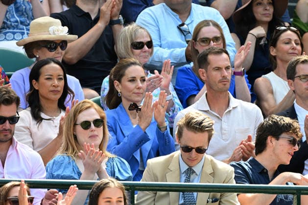 The Championships Wimbledon 2026 The Championships Wimbledon 2026 Day 4 02.07 2026 Her Royal Highness The Princess of Wales. Kate Middleton, Catherine, Princess of Wales Watches Katie Swann (GBR) lose to Madison Keys (USA) accompanied by Sir Andy Murray and Anne Keothavong on Number 1 Court, Photo:- Roger Parker International Sports Fotos Ltd London UK Copyright: xx