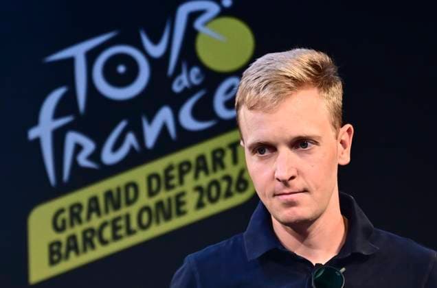 Tour de France 2026 Media Activities 02 07 2026 BARCELONA, SPAIN - JULY 02 : Merlier Tim (BEL) of Soudal Quick-Step speaking with the media during a press conference, PK, Pressekonferenz prior to the 113rd edition of Tour de France 2026, on July 2, 2026 in Barcelona, Spain, 02 07 2026 Barcelona Spain  Copyright: xPeterxDexVoechtx