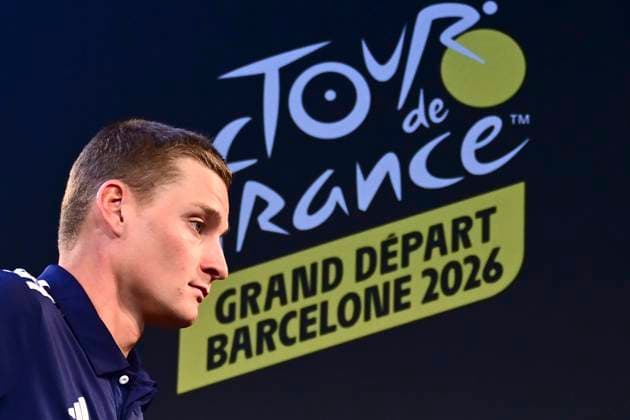 Tour de France 2026 Media Activities 02 07 2026 BARCELONA, SPAIN - JULY 02 : Van Der Poel Mathieu (NED) of Alpecin - Premier Tech speaking with the media during a press conference, PK, Pressekonferenz prior to the 113rd edition of Tour de France 2026, on July 2, 2026 in Barcelona, Spain, 02 07 2026 Barcelona Spain  Copyright: xPeterxDexVoechtx