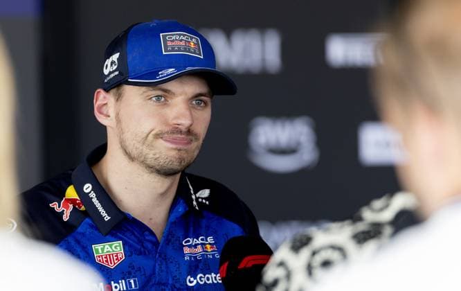 SILVERSTONE - Max Verstappen (Red Bull Racing) speaks to the press at the Silverstone circuit ahead of the British Grand Prix. SANDER KONING ANP xVIxANPxSportx xxANPxIVx 562621107 originalFilename: 562621107.jpg