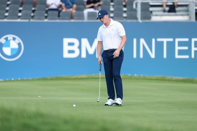 Finn Koelle (AM) (GER) beim Putten, 37. BMW International Open 2026, Golf, DP World Tour, Herren, Runde 1, 02.07.2026 Eichenried Bayern Deutschland *** Finn Koelle (GER) putting, 37th BMW International Open 2026, Golf, DP World Tour, Men s, Round 1, July 2, 2026, Eichenried, Bavaria, Germany Copyright: xkolbert-press ChristianxKolbertx