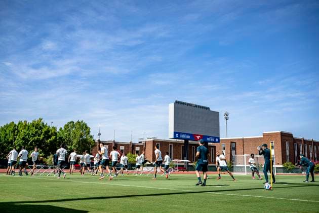 DALLAS - overview of the complex during the 2026 World Cup, Australia training at Washburne Soccer and Track Stadium on July 2, 2026 in Dallas, United States. (Photo by Stefan Koops EYE4IMAGES DeFodi Images) - *** DALLAS: An overview of the complex during the 2026 World Cup; Australia training at Washburne Soccer and Track Stadium on July 2, 2026, in Dallas, United States. Photo by Stefan Koops, EYE4IMAGES, DeFodi Images