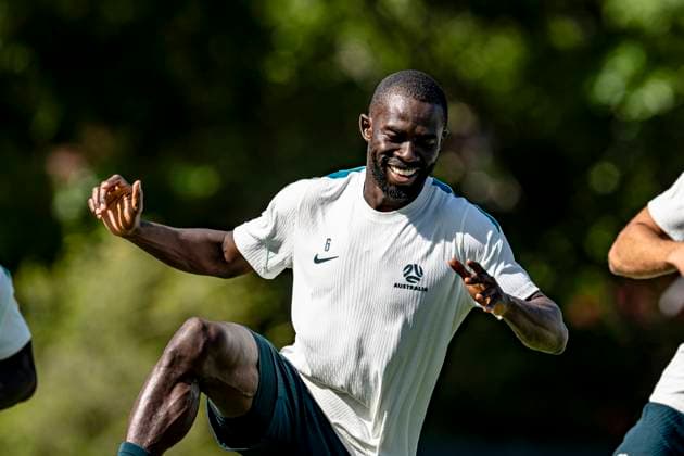 DALLAS - Jason Geria of Australia during the 2026 World Cup, training with Australia at Washburne Soccer and Track Stadium on July 2, 2026, in Dallas, United States. (Photo by Stefan Koops EYE4IMAGES DeFodi Images) - *** DALLAS: Jason Geria of Australia during the 2026 World Cup, training with the Australian national team at Washburne Soccer and Track Stadium on July 2, 2026, in Dallas, United States. Photo by Stefan Koops, EYE4IMAGES, DeFodi Images