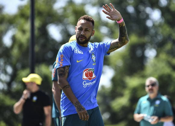 Neymar enters training at their New Jersey base the Columbia Park Training Facility in Morristown, NJ, United States. (Photo by Rebekah Wynkoop SPP)  Copyright: xRebekahxWynkoop SPPx Sportspressphoto_SPR182703