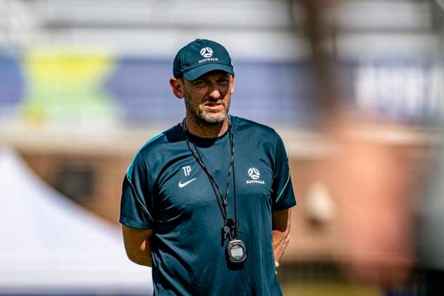 DALLAS - Australia s national coach Tony Popovic during the 2026 World Cup, Australia training at Washburne Soccer and Track Stadium on July 2, 2026, in Dallas, United States. (Photo by Stefan Koops EYE4IMAGES DeFodi Images) - *** DALLAS: Australia s national coach Tony Popovic during the 2026 World Cup, as the Australian team trains at Washburne Soccer and Track Stadium on July 2, 2026, in Dallas, United States. Photo by Stefan Koops, EYE4IMAGES, DeFodi Images