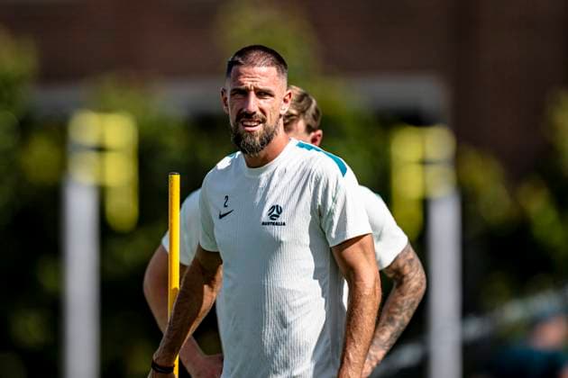 DALLAS - Milos Degenek of Australia during the 2026 World Cup, training with Australia at Washburne Soccer and Track Stadium on July 2, 2026, in Dallas, United States. (Photo by Stefan Koops EYE4IMAGES DeFodi Images) - *** DALLAS Milos Degenek of Australia during the 2026 World Cup, training with the Australian national team at Washburne Soccer and Track Stadium on July 2, 2026, in Dallas, United States. Photo by Stefan Koops, EYE4IMAGES, DeFodi Images
