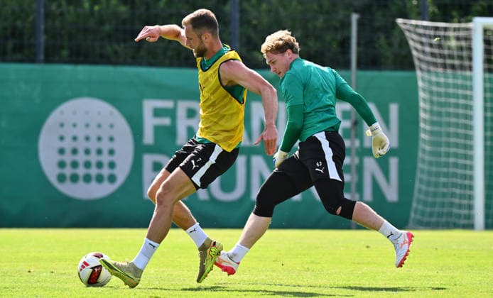 02.07.2026 - Fussball - 2. Bundesliga - Saison 2026 2027 - SpVgg Greuther Fürth Fuerth ( Kleeblatt ) - Training - - xwoxzix - Dennis Srbeny (7, SpVgg Greuther Fürth ) Silas Prüfrock (43, SpVgg Greuther Fürth ) *** July 2, 2026 Soccer 2. Bundesliga 2026–2027 Season SpVgg Greuther Fürth Fürth Kleeblatt Training xwoxzix Dennis Srbeny 7, SpVgg Greuther Fürth Silas Prüfrock 43, SpVgg Greuther Fürth