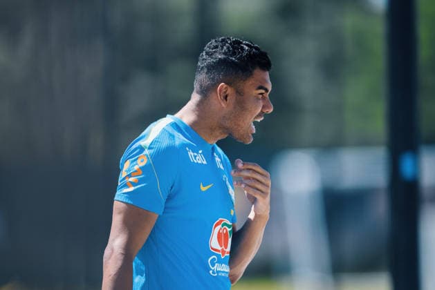 Treino da Seleção Brasileira NOVA JERSEY, NJ - 02.07.2026: TREINO DA SELEcaO BRASILEIRA - Casemiro during a training session with the Brazilian national team, Nationalteam at the New York Red Bulls training center in Morristown, New Jersey, United States. The Brazilian team faces Norway on Sunday in the Round of 16 of the 2026 FIFA World Cup, WM, Weltmeisterschaft, Fussball (Photo: Marcelo Machado de Melo Fotoarena) x2977034x  MarceloxMachadoxdexMelo