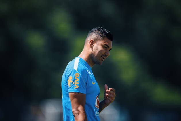 Treino da Seleção Brasileira NOVA JERSEY, NJ - 02.07.2026: TREINO DA SELEcaO BRASILEIRA - Casemiro during a training session with the Brazilian national team, Nationalteam at the New York Red Bulls training center in Morristown, New Jersey, United States. The Brazilian team faces Norway on Sunday in the Round of 16 of the 2026 FIFA World Cup, WM, Weltmeisterschaft, Fussball (Photo: Marcelo Machado de Melo Fotoarena) x2977036x  MarceloxMachadoxdexMelo