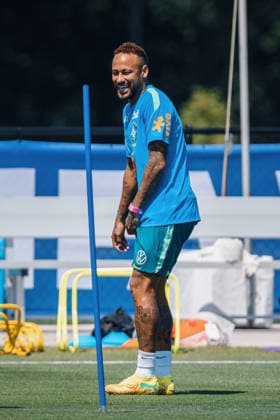Treino da Seleção Brasileira NOVA JERSEY, NJ - 02.07.2026: TREINO DA SELEcaO BRASILEIRA - Neymar Jr. during a training session with the Brazilian national team, Nationalteam at the New York Red Bulls training center in Morristown, New Jersey, United States. The Brazilian team will face Norway on Sunday in the Round of 16 of the 2026 FIFA World Cup, WM, Weltmeisterschaft, Fussball (Photo: Marcelo Machado de Melo Fotoarena) x2977049x  MarceloxMachadoxdexMelo